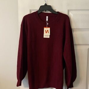 Nleyook Burgundy Sweater size M length 28” bust 42” brand new see all photos